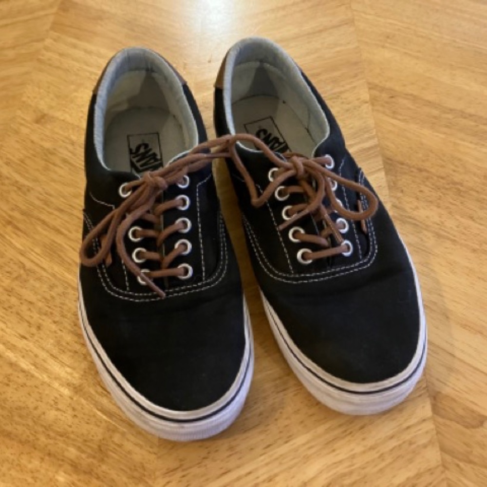 Vans (C&L) Black/Acid Denim Men size 9 (Women size 10.5)